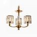 Crystal Column Brass Chandelier-DWHOME
