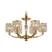 Crystal Column Brass Chandelier-DWHOME