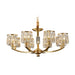 Crystal Column Brass Chandelier-DWHOME