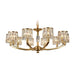 Crystal Column Brass Chandelier-DWHOME