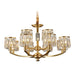Crystal Column Brass Chandelier-DWHOME