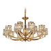 Crystal Column Brass Chandelier-DWHOME