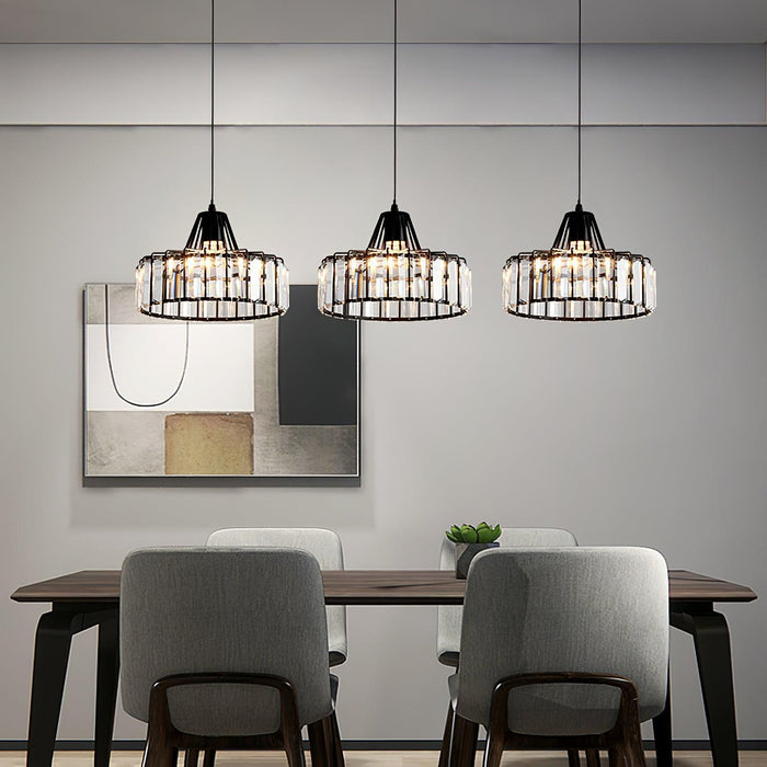 Crystal Drum Pendant Lamp-DWHOME