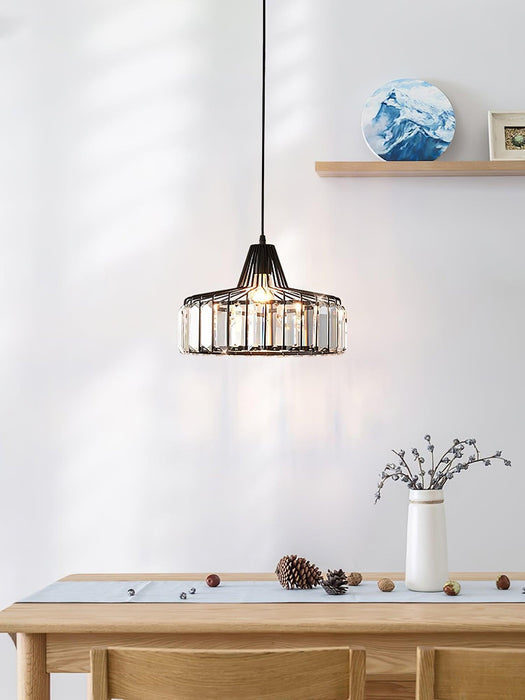 Crystal Drum Pendant Lamp-DWHOME
