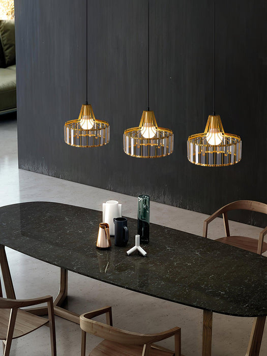 Crystal Drum Pendant Lamp-DWHOME