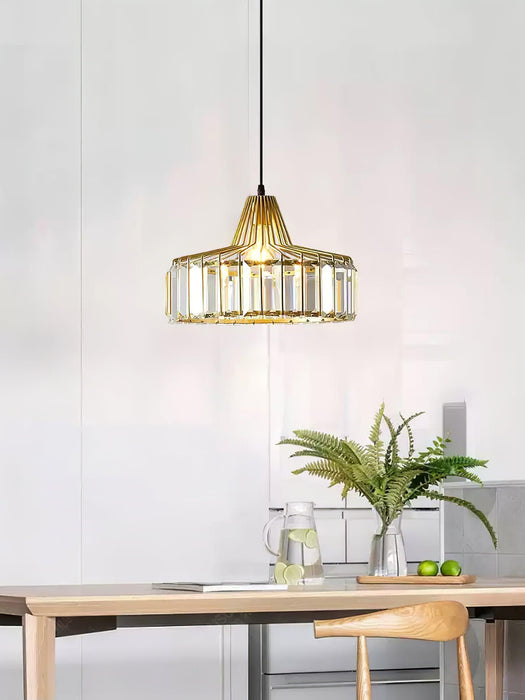 Crystal Drum Pendant Lamp-DWHOME
