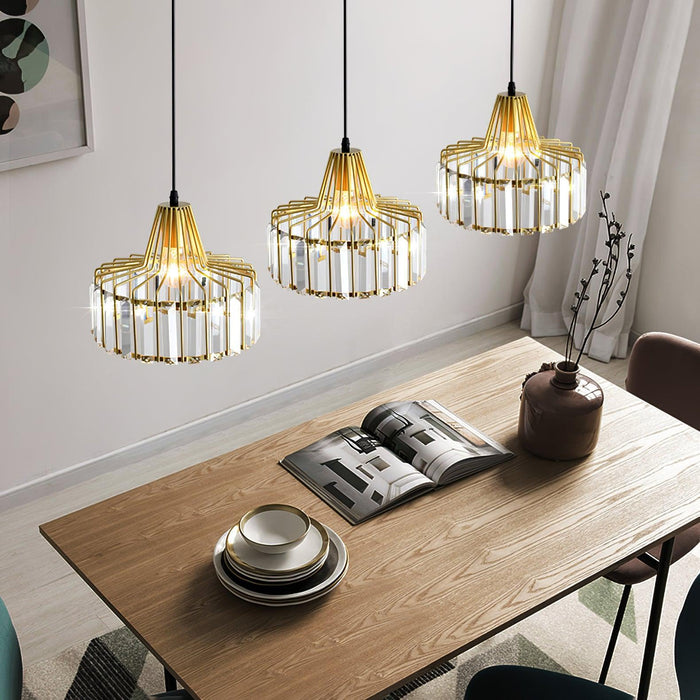 Crystal Drum Pendant Lamp-DWHOME