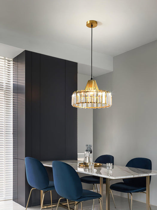 Crystal Drum Pendant Lamp-DWHOME