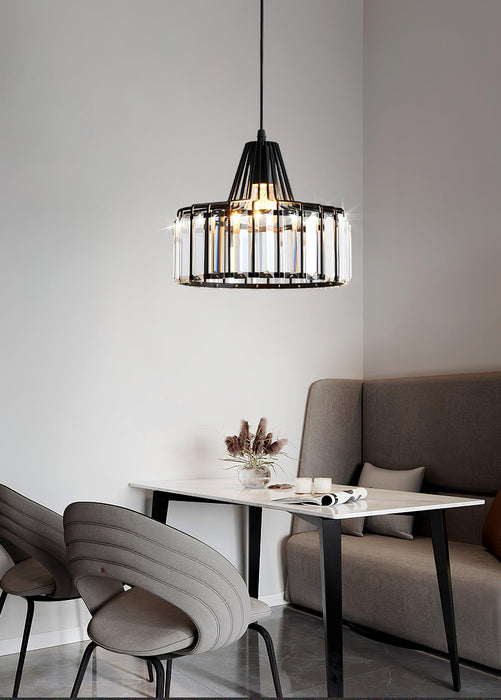 Crystal Drum Pendant Lamp-DWHOME