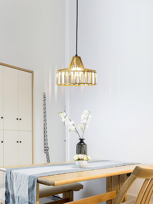 Crystal Drum Pendant Lamp-DWHOME
