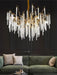 Crystal Icicles Branch Brass Chandelier - DWHOME