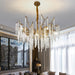 Crystal Icicles Branch Brass Chandelier - DWHOME