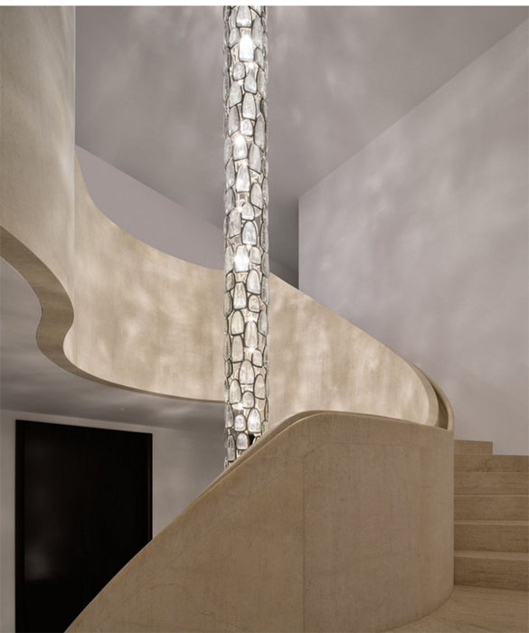 Crystal Mosaic Column Pendant Lamp - Vakkerlight