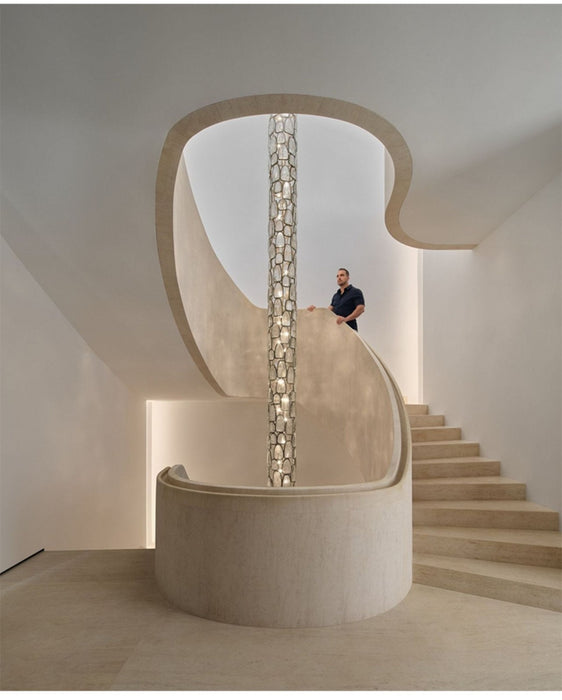 Crystal Mosaic Column Pendant Lamp - Vakkerlight