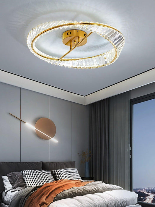 Crystal Rings Ceiling Lamp-DWHOME