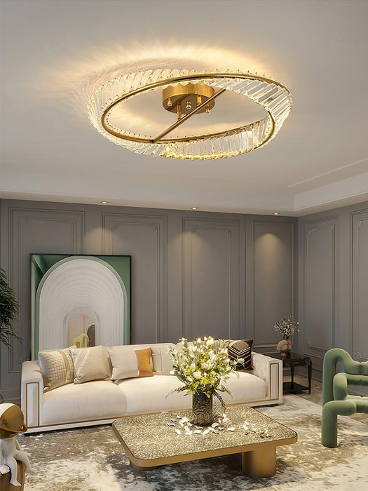 Crystal Rings Ceiling Lamp-DWHOME