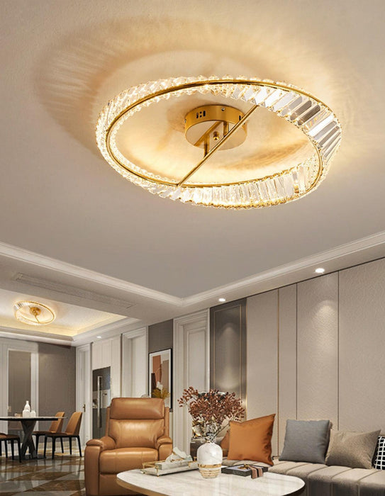 Crystal Rings Ceiling Lamp-DWHOME