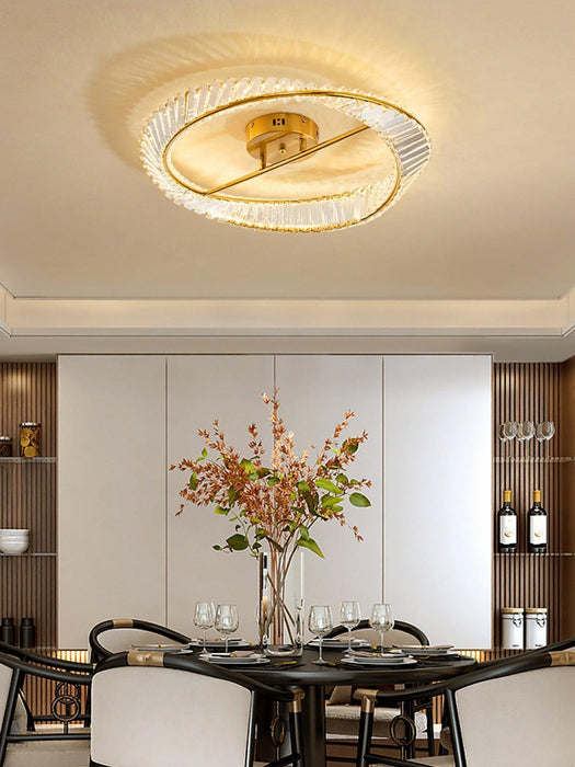 Crystal Rings Ceiling Lamp-DWHOME