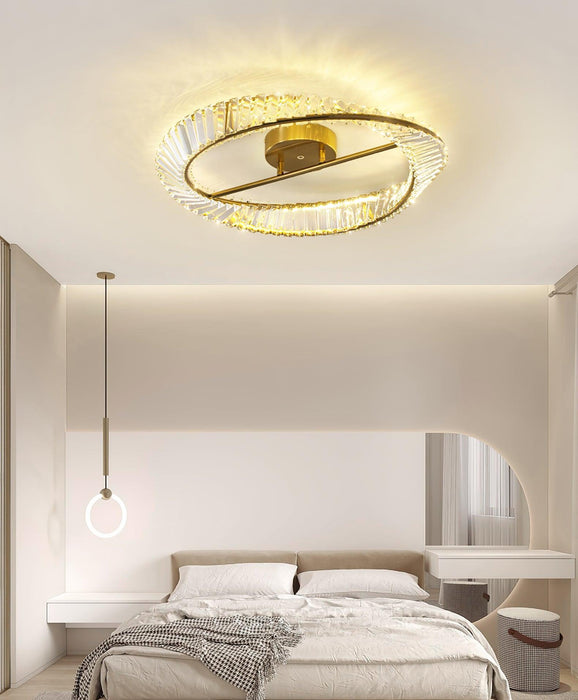 Crystal Rings Ceiling Lamp-DWHOME