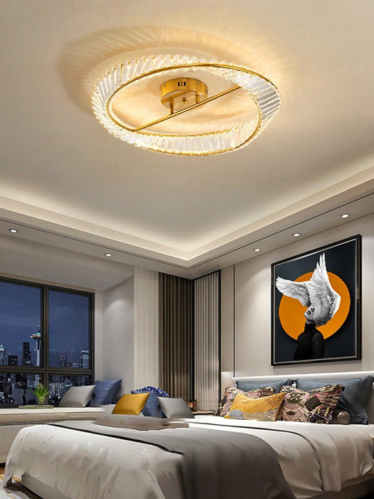 Crystal Rings Ceiling Lamp-DWHOME
