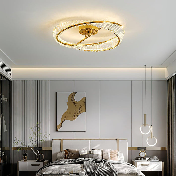 Crystal Rings Ceiling Lamp-DWHOME