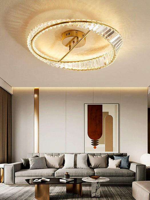 Crystal Rings Ceiling Lamp-DWHOME