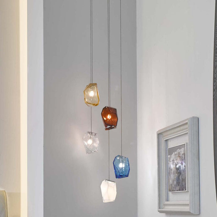 Crystal Rock Cluster Pendant Light