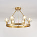 Crystal Round Golden Chandelier-DWHOME
