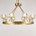 Crystal Round Golden Chandelier-DWHOME