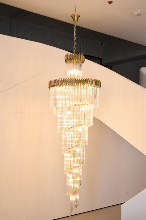 Crystal Spiral Chandelier-DWHOME