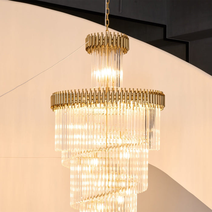 Crystal Spiral Chandelier-DWHOME