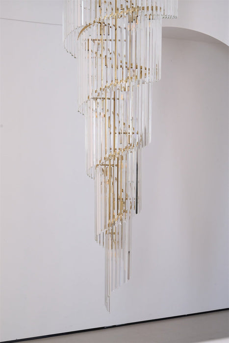 Crystal Spiral Chandelier-DWHOME