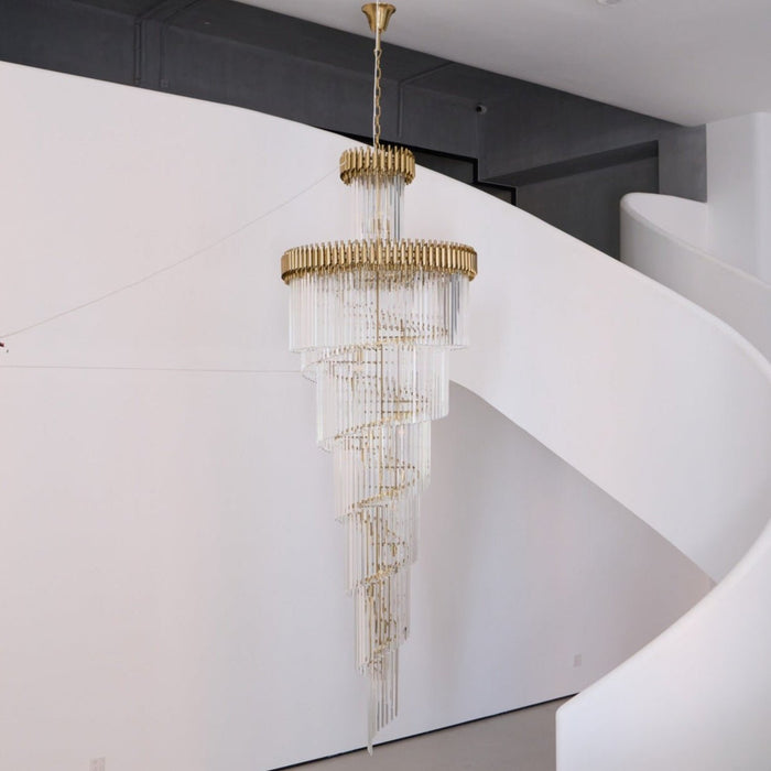 Crystal Spiral Chandelier-DWHOME