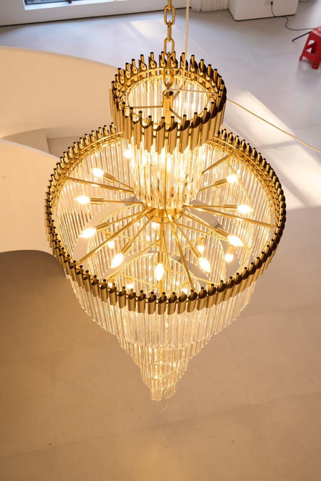 Crystal Spiral Chandelier-DWHOME