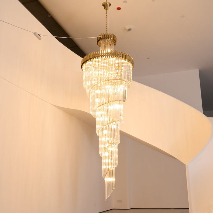 Crystal Spiral Chandelier-DWHOME