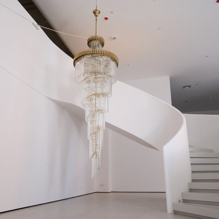 Crystal Spiral Chandelier-DWHOME