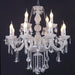 White Megan Crystal Chandelier - DWHOME