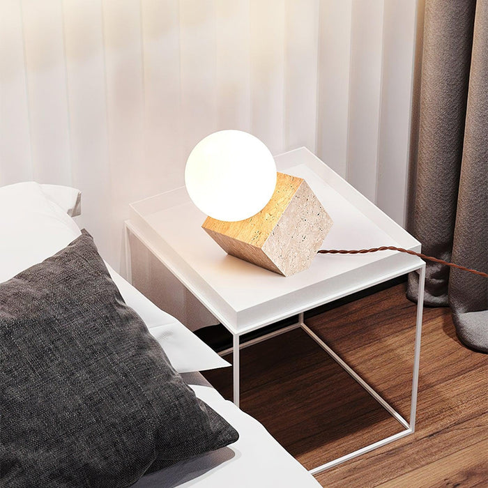 Cube Stone Table Lamp - DWHOME