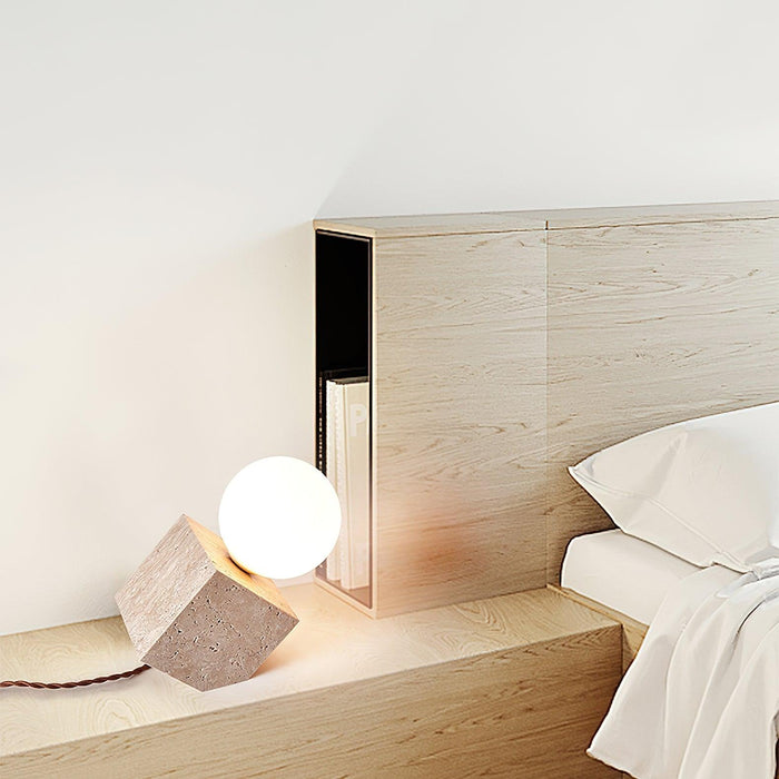 Cube Stone Table Lamp - DWHOME