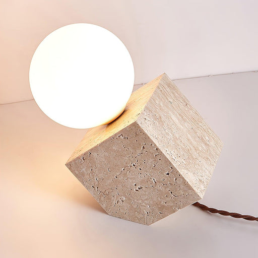 Cube Stone Table Lamp-DWHOME