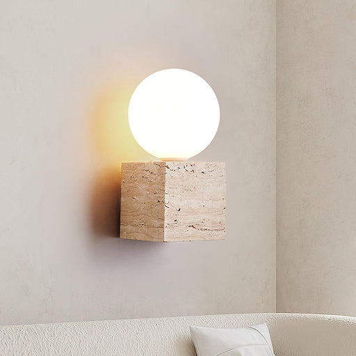 Cube Stone Wall Lamp-DWHOME