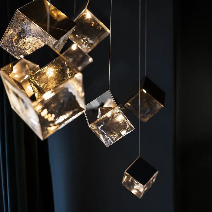 Cubic Luster Cascade Chandelier - Vakkerlight