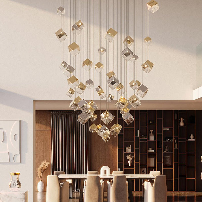 Cubic Luster Cascade Chandelier - Vakkerlight
