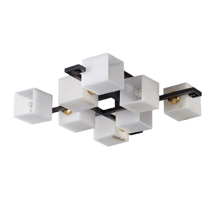 Cubist Alabaster Cluster Ceiling Lamp-DWHOME