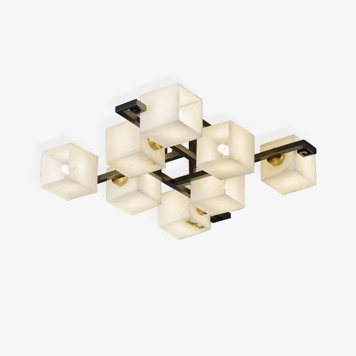 Cubist Alabaster Cluster Ceiling Lamp-DWHOME