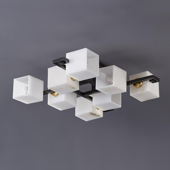 Cubist Alabaster Cluster Ceiling Lamp-DWHOME