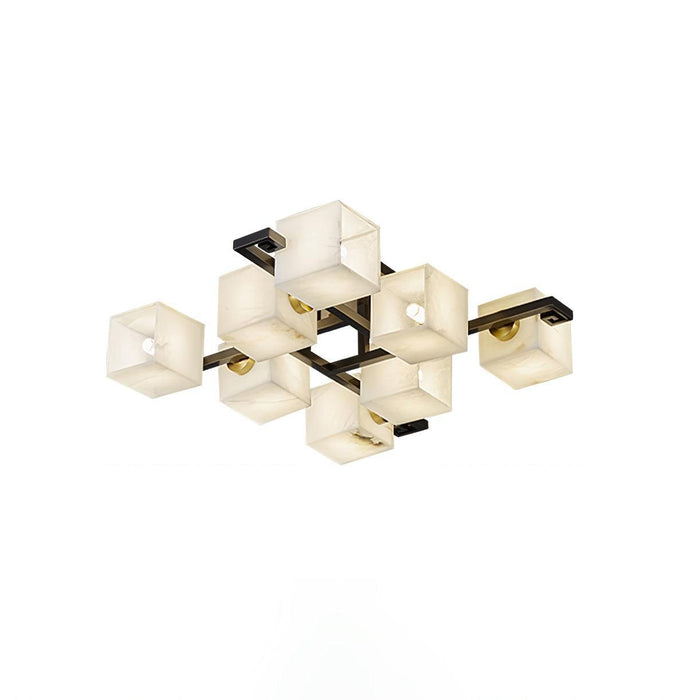 Cubist Alabaster Cluster Ceiling Lamp-DWHOME