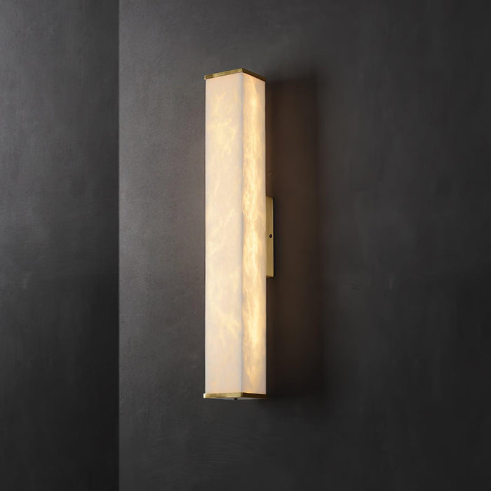 Cuboid Alabaster Wall Light-DWHOME