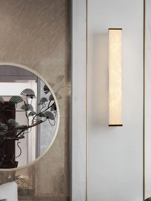 Cuboid Alabaster Wall Light-DWHOME