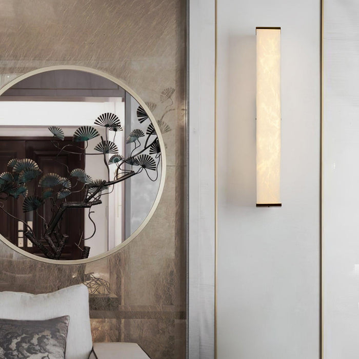Cuboid Alabaster Wall Light-DWHOME